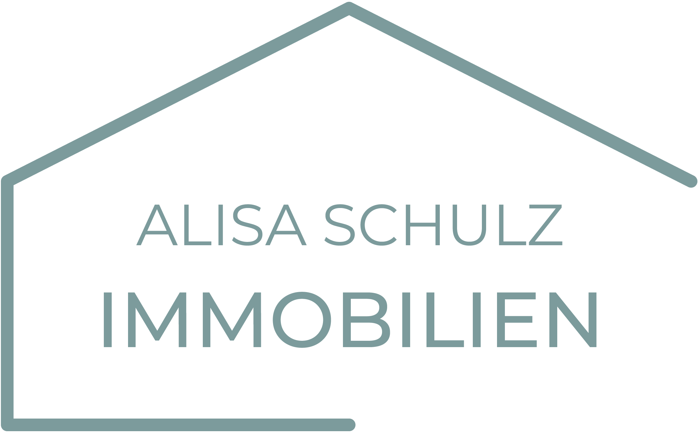 ALSIA SCHULZ IMMOBILIEN in einem grafischen Haus, das unten und nach rechts geöffnet ist